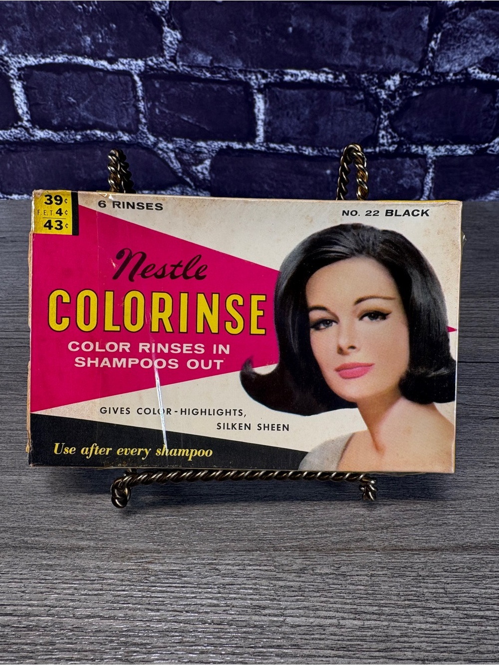 Vintage 1950 Nestle Colorinse Color Rinse Box